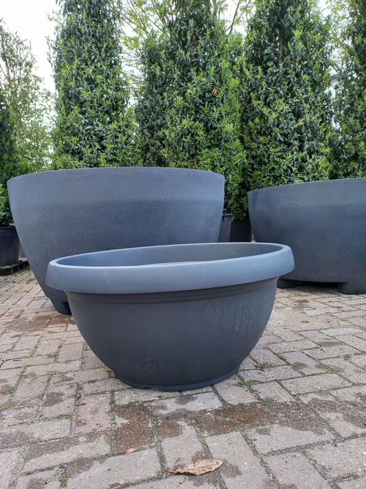 Kunststof schalen lipari exclusive pots Antraciet